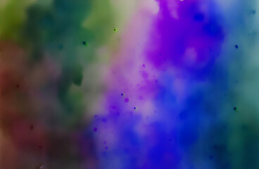 Wall Mural - a texture with colorful watercolor running into each other - generative ai
