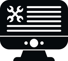 Poster - Gear pc manual icon simple vector. Paper page. Project book