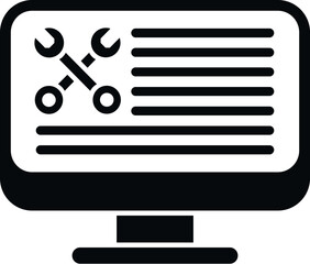 Poster - Help online document icon simple vector. Data support. Gear report