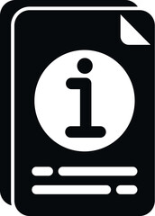 Poster - Information paper icon simple vector. Business manual. Report help
