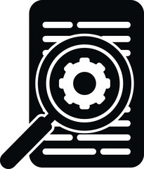 Poster - Data technical document icon simple vector. Business manual. Guide book