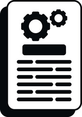 Poster - Digital document icon simple vector. Data paper. Manual page