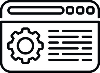 Poster - Web guide icon outline vector. Business paper. Report help