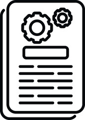 Poster - digital document icon outline vector. data paper. manual page