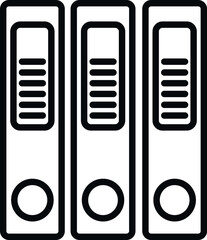 Poster - office folders icon outline vector. business paper. report gear