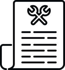 Poster - product paper page icon outline vector. business manual. report help