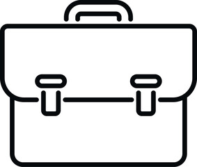 Poster - technical case icon outline vector. paper manual. report help