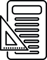 Poster - paper document icon outline vector. gear page. help project