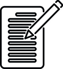 Wall Mural - Write technical document icon outline vector. Paper manual. Help project