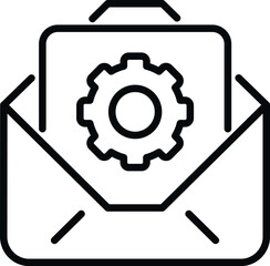 Poster - mail technical icon outline vector. data support. paper manual