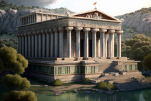 The Temple Of Artemis At Ephesus, A Well-preserved Ancient Greek Temple Dating Back To The 6th Century BCE. The Temple Was Once One Of The Seven Wonders Of The Ancient World. Generative AI