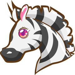 Wall Mural - zebra png graphic clipart design