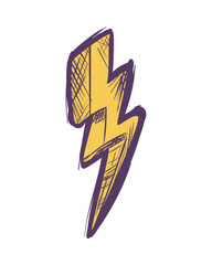 Sticker - flat thunder design