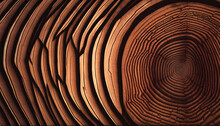 Brown Aesthetic Wood Texture Pattern Illustration. Generative AI.