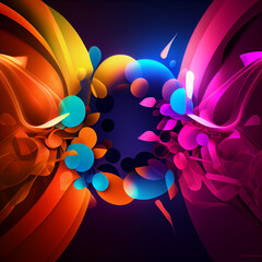 Wall Mural - Abstract wave background with dark salmon, can be used as texture, background or wallpaper Created using generative AI tools