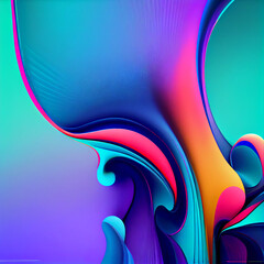 Wall Mural - Abstract wave background with dark salmon, can be used as texture, background or wallpaper Created using generative AI tools