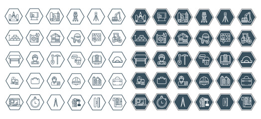 civil and contruction icon set design