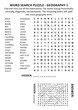 Geography terms (landforms) word search puzzle (suitable both for schoolchildren and adults). Answer included.
