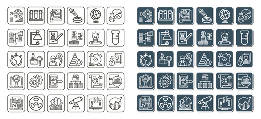 data and research icon set design