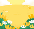 Emotional spring scenery Background illustration
