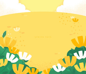 Wall Mural - Emotional spring scenery Background illustration
