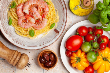 Sticker - Pasta with shrimps