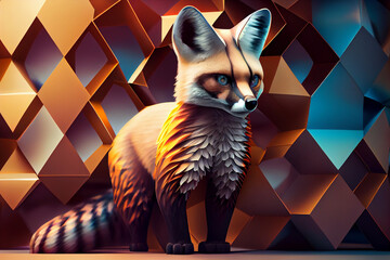 Fototapete - Beautiful abstract marten concept.