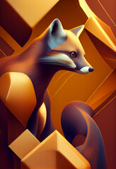 Fototapete - Beautiful abstract marten concept