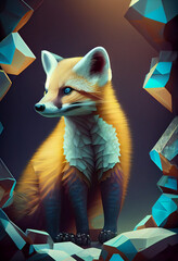 Fototapete - Beautiful abstract marten concept
