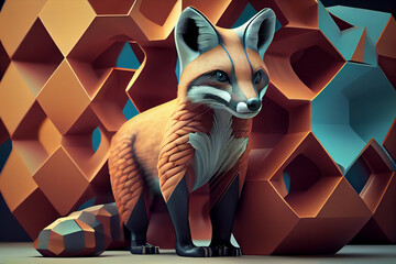 Fototapete - Beautiful abstract marten concept