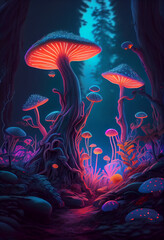 Poster - BEAUTIFUL illustration of a FANTASY in the forest