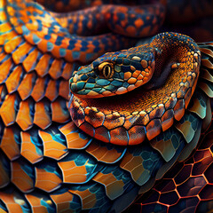 Poster - beautiful SNAKE skin abstract
