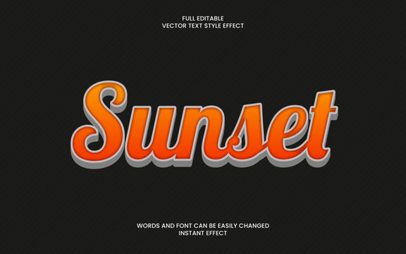 Sunset Text Effect 