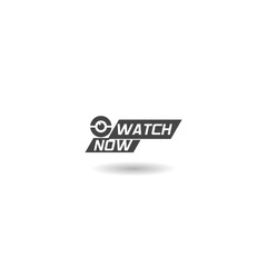 Poster - Watch now button icon with shadow