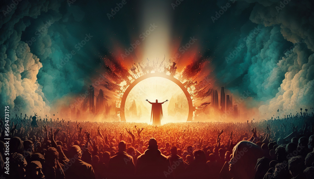 Illustration revelation of Jesus Christ, new testament, religion of ...
