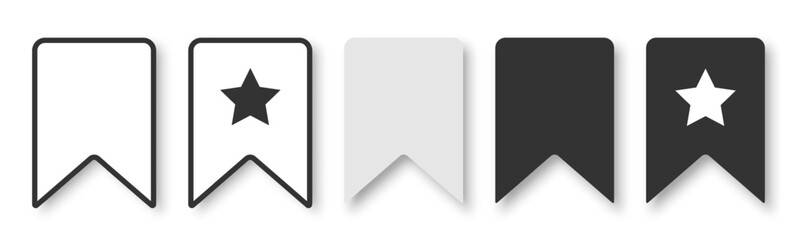 Poster - A set of favorites icons on a white background. Bookmarks in a linear style. Vector EPS10.
