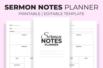 Wall Mural - Sermon Notes Planner