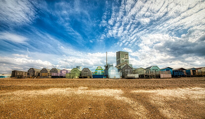 Wall Mural - Colorful, Wooden Beach Huts in Whitstable, Kent, England