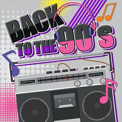 Poster - 90s party poster template