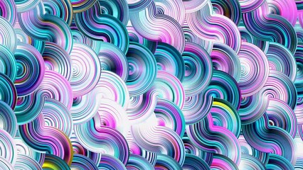 Wall Mural - abstract swirl brush stroke wave mosaic. modern background illustration
