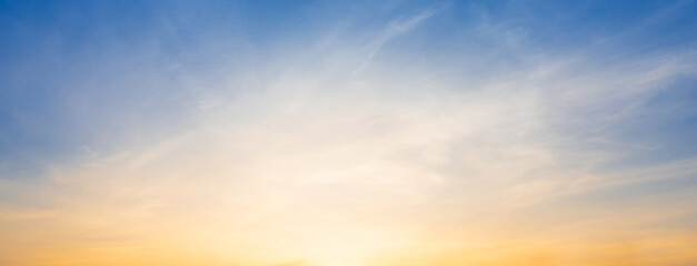Wall Mural - sunset sky for background or sunrise sky and cloud at morning.