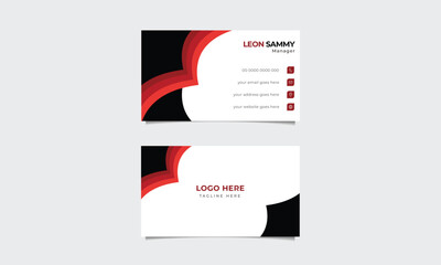 Poster - Simple and creative personal business card template.Clean name card.