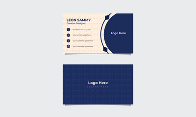 Poster - Stylish pattern background business card template.Creative and simple name card.