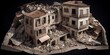 Eingestürzte Heuser und Wohnungen nach einem Erdbeben der Stärke 7 Türkei, ai generativ