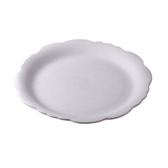 Aufkleber - Empty blank white ceramic dish isolated on a transparent background.
