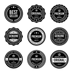 classic vintage retro premium vector badge, emblem, logo, label, sticker, stamp, symbol, seal, banne