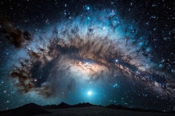 Sticker - night sky with the milkyway made with generative ai