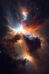 Wall Mural - nebula in space made with generative ai