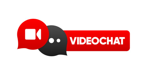 Poster - Video Chat banner. Video call or conference. Business meetings. Communication concept. Vector illustration.