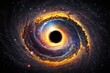 Galaxy in space, beauty of universe, black hole. Elements furnished by NASA. Generative AI